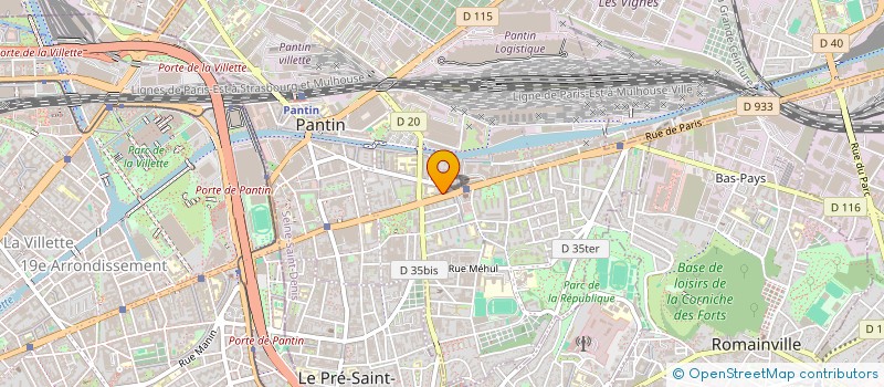 localisation de l'entreprise MONSIEUR ROMAIN HECQUET à PANTIN