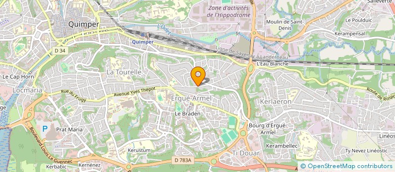 localisation de l'entreprise MONSIEUR ROMAIN JACQ à QUIMPER