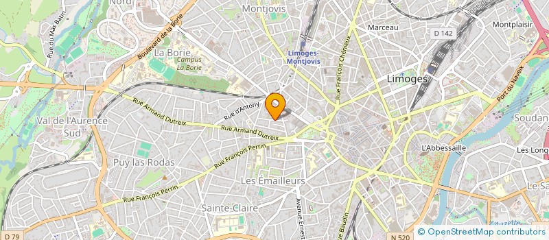 localisation de l'entreprise MONSIEUR ROMAIN JAMET à LIMOGES