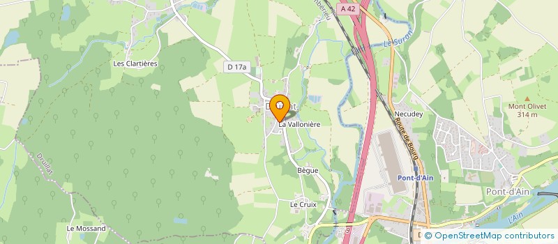 localisation de l'entreprise MONSIEUR ROMAIN JARJAVAL  DRUILLAT