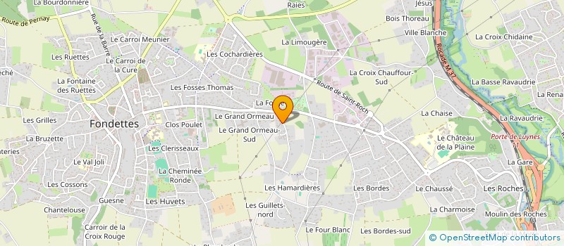 localisation de l'entreprise MONSIEUR ROMAIN JAUNET  FONDETTES