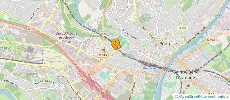 localisation de l'entreprise MONSIEUR ROMAIN JEANNOT  PONTOISE