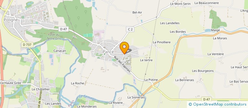 localisation de l'entreprise MONSIEUR ROMAIN JUDEAUX  PANCE