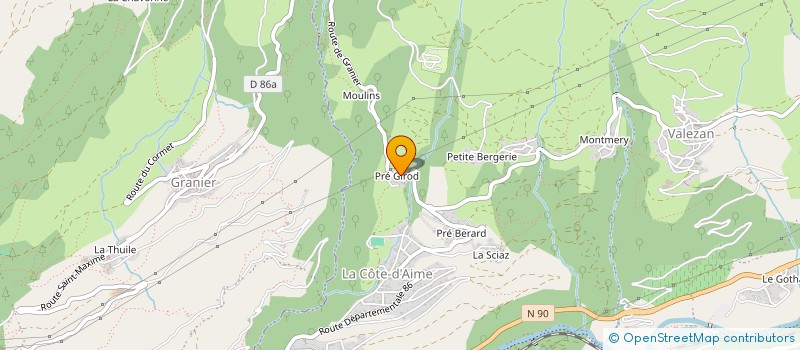 localisation de l'entreprise MONSIEUR ROMAIN LABEYRIE  LA PLAGNE TARENTAISE