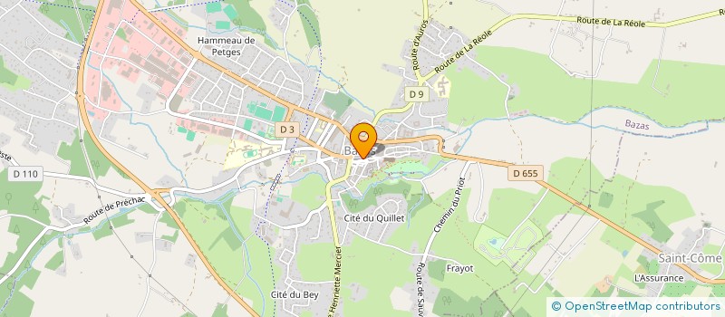 localisation de l'entreprise MONSIEUR ROMAIN LAMARQUE  BAZAS