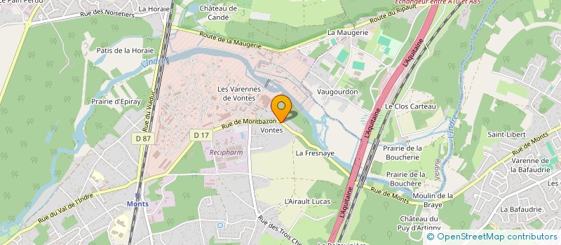 localisation de l'entreprise MONSIEUR ROMAIN LAUNAY  MONTS