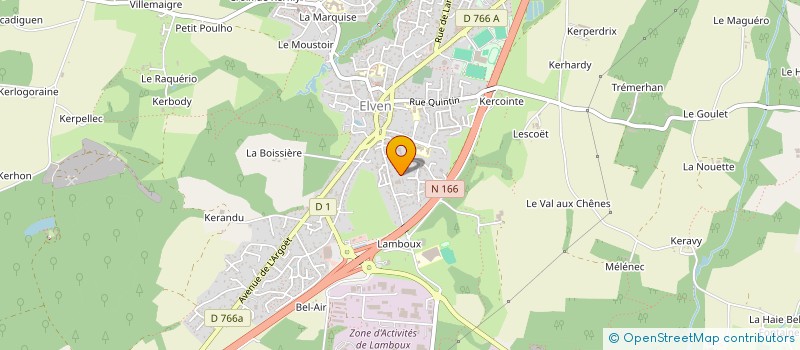 localisation de l'entreprise MONSIEUR ROMAIN LE BADEZET  ELVEN