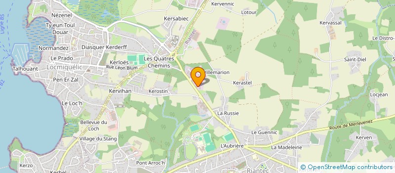 localisation de l'entreprise MONSIEUR ROMAIN LE MEUR  RIANTEC