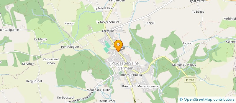 localisation de l'entreprise MONSIEUR ROMAIN LE POUL  PLOGASTEL-SAINT-GERMAIN