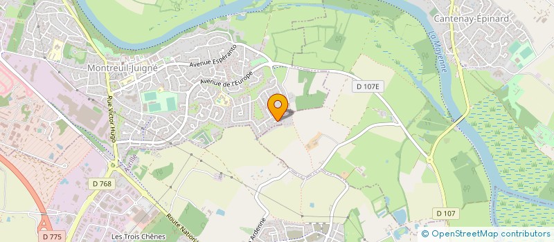 localisation de l'entreprise MONSIEUR ROMAIN LECOMTE  MONTREUIL-JUIGNE