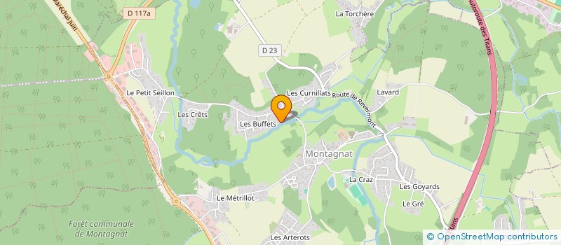 localisation de l'entreprise MONSIEUR ROMAIN LEFEVRE  MONTAGNAT