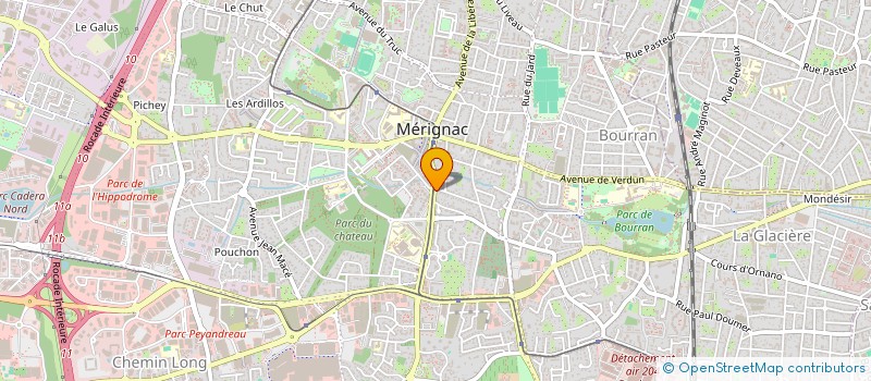 localisation de l'entreprise MONSIEUR ROMAIN LURINE  MERIGNAC