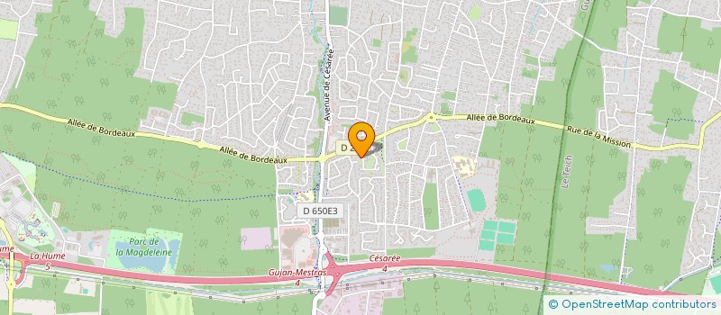 localisation de l'entreprise MONSIEUR ROMAIN MARIONNET  GUJAN-MESTRAS