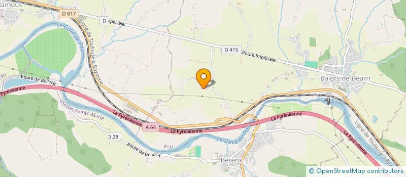 localisation de l'entreprise MONSIEUR ROMAIN MARLAT  BAIGTS-DE-BEARN