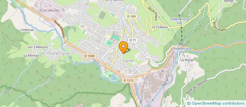 localisation de l'entreprise MONSIEUR ROMAIN MARTINET  UGINE