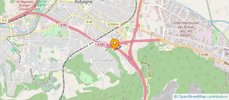 localisation de l'entreprise MONSIEUR ROMAIN MARTINEZ  AUBAGNE