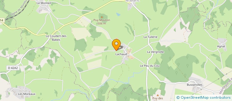 localisation de l'entreprise MONSIEUR ROMAIN MASSARD à MONTAIGUT-LE-BLANC