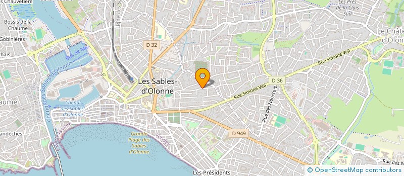 localisation de l'entreprise MONSIEUR ROMAIN MASSE  LES SABLES-D'OLONNE