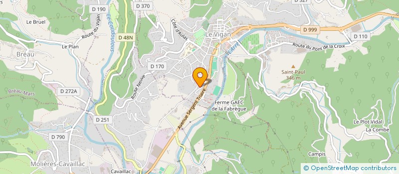 localisation de l'entreprise MONSIEUR ROMAIN MAURIN  LE VIGAN