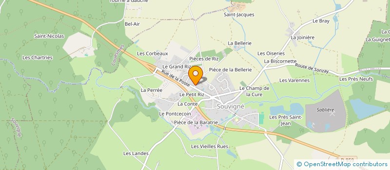 localisation de l'entreprise MONSIEUR ROMAIN MENARD à SOUVIGNE