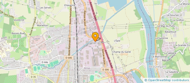 localisation de l'entreprise MONSIEUR ROMAIN MENEGUZZO  ARNAS