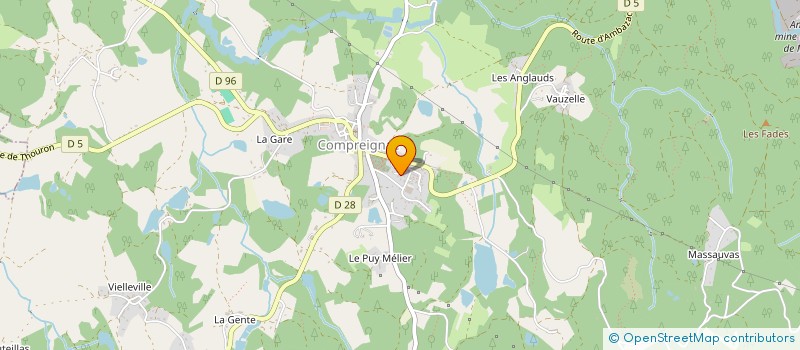 localisation de l'entreprise MONSIEUR ROMAIN MERIGOT à COMPREIGNAC