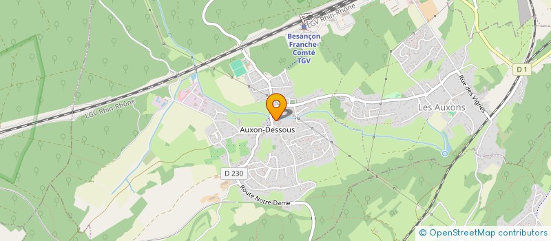 localisation de l'entreprise MONSIEUR ROMAIN MESSIN  LES AUXONS