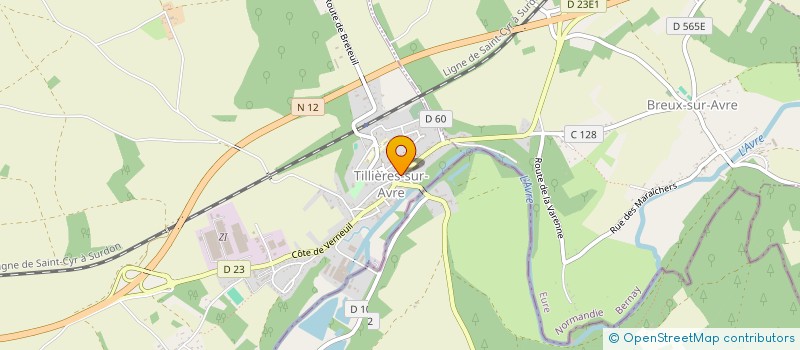 localisation de l'entreprise MONSIEUR ROMAIN MEUNIER  TILLIERES-SUR-AVRE