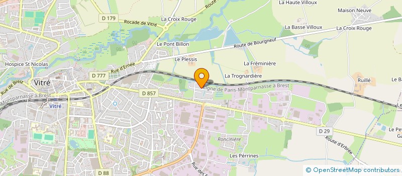 localisation de l'entreprise MONSIEUR ROMAIN MEYER à VITRE