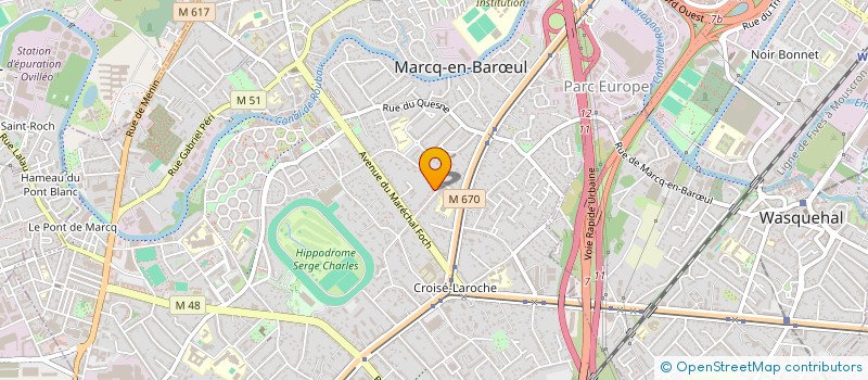 localisation de l'entreprise MONSIEUR ROMAIN MILLOT à MARCQ EN BAROEUL