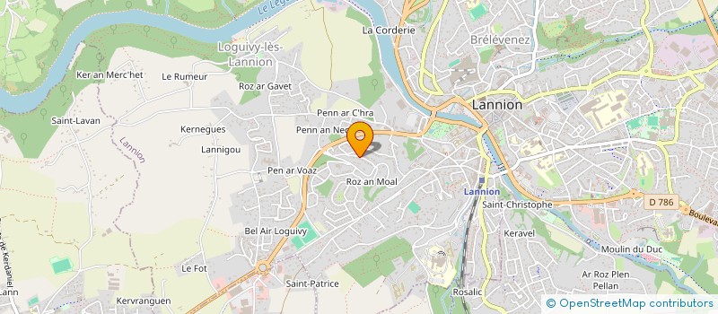 localisation de l'entreprise MONSIEUR ROMAIN MITAULT  LANNION