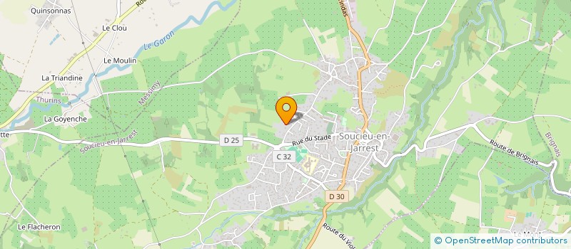 localisation de l'entreprise MONSIEUR ROMAIN MONNIER  SOUCIEU-EN-JARREST