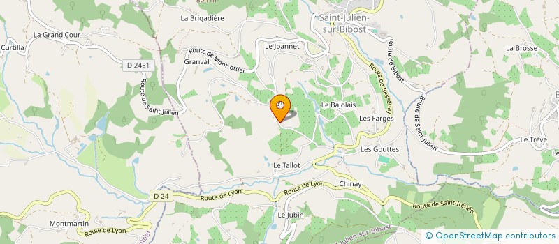 localisation de l'entreprise MONSIEUR ROMAIN NAYRAND  SAINT-JULIEN-SUR-BIBOST