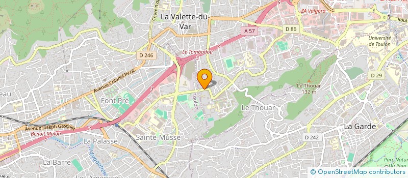 localisation de l'entreprise MONSIEUR ROMAIN ORIEL  LA VALETTE-DU-VAR