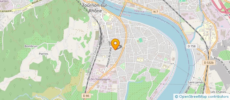 localisation de l'entreprise MONSIEUR ROMAIN PAGOT à TOURNON-SUR-RHONE