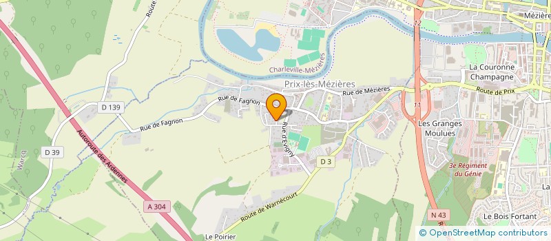 localisation de l'entreprise MONSIEUR ROMAIN PARDONCHE à PRIX-LES-MEZIERES