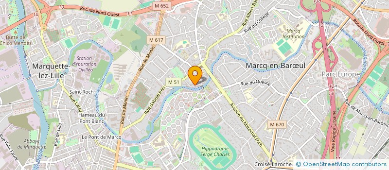 localisation de l'entreprise MONSIEUR ROMAIN PARISOT à MARCQ-EN-BARŒUL