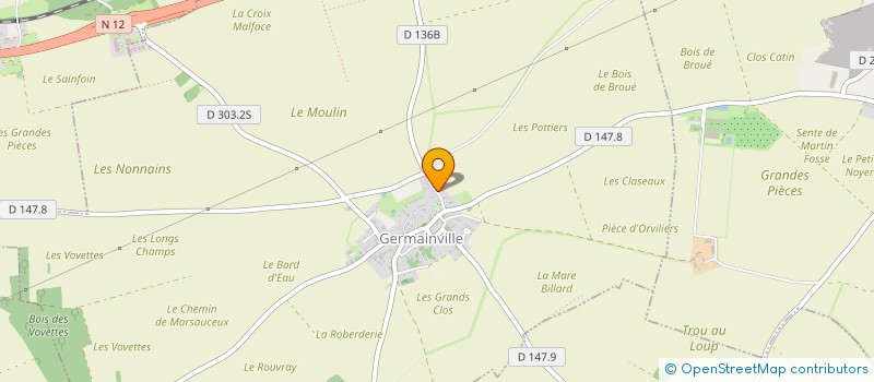 localisation de l'entreprise MONSIEUR ROMAIN PERINET à GERMAINVILLE