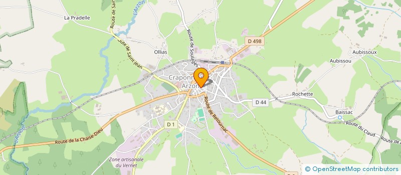 localisation de l'entreprise MONSIEUR ROMAIN PERRE à CRAPONNE-SUR-ARZON