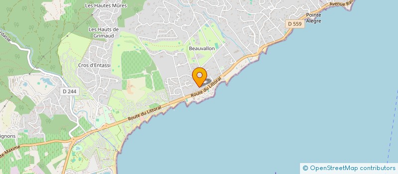 localisation de l'entreprise MONSIEUR ROMAIN PERRIER  GRIMAUD