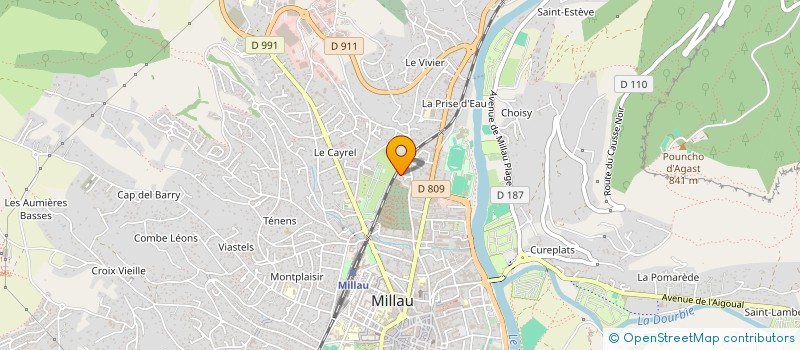 localisation de l'entreprise MONSIEUR ROMAIN PETELLAT  MILLAU