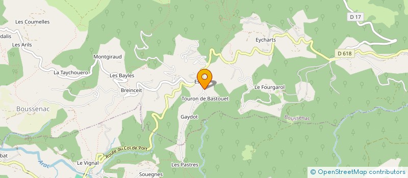 localisation de l'entreprise MONSIEUR ROMAIN PEYRONNIE à BOUSSENAC