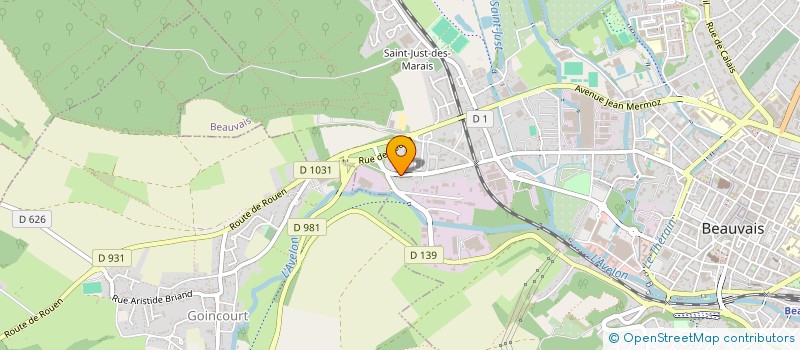 localisation de l'entreprise MONSIEUR ROMAIN PHILIPPE  BEAUVAIS