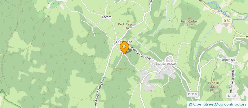 localisation de l'entreprise MONSIEUR ROMAIN-PIERRE AYROLES  LOUBRESSAC