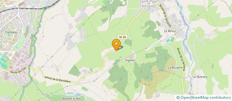 localisation de l'entreprise MONSIEUR ROMAIN PITIOT  SAINT-PAUL-EN-JAREZ