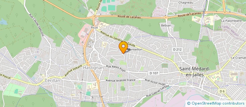 localisation de l'entreprise MONSIEUR ROMAIN POIRIER  SAINT-AUBIN-DE-MEDOC