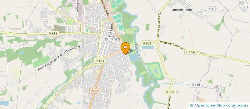 localisation de l'entreprise MONSIEUR ROMAIN POIROT  FLEURANCE