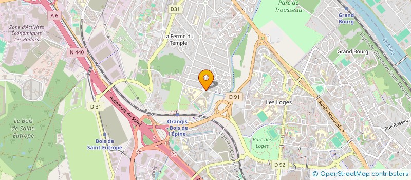 localisation de l'entreprise MONSIEUR ROMAIN PONCEL  RIS-ORANGIS