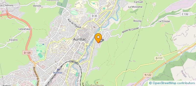localisation de l'entreprise MONSIEUR ROMAIN POTHELUNE à AURILLAC