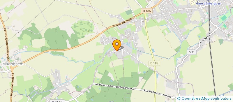 localisation de l'entreprise MONSIEUR ROMAIN POUILLE  ISBERGUES